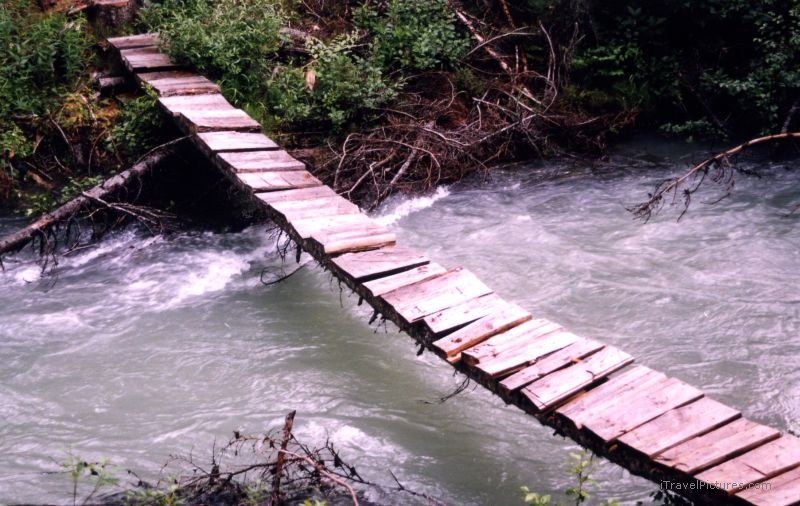 Kootenays bridge river wood